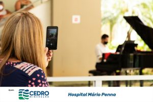 Em parceria com o Hospital Mário Penna, o Projeto 'Música no Hospital' leva alegria e alento a pacientes em tratamento de câncer, familiares e profissionais de saúde. Além disso, durante a pandemia, fomentou o mercado musical que ficou parado com as restrições sanitárias.Hospital Mário Penna